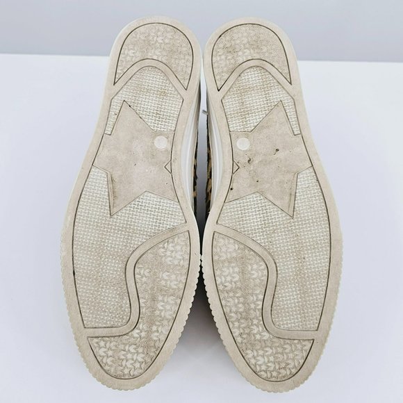 Halogen Baylee Platform Sneakers 9.5 M Leopard Calf Hair Fur Black Tan Slip Ons - Picture 10 of 12